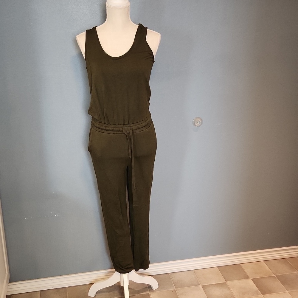 Daily Ritual Realxed Fit Tank Top Jogger Jumpsuit Lagenlook Resortwear Summer